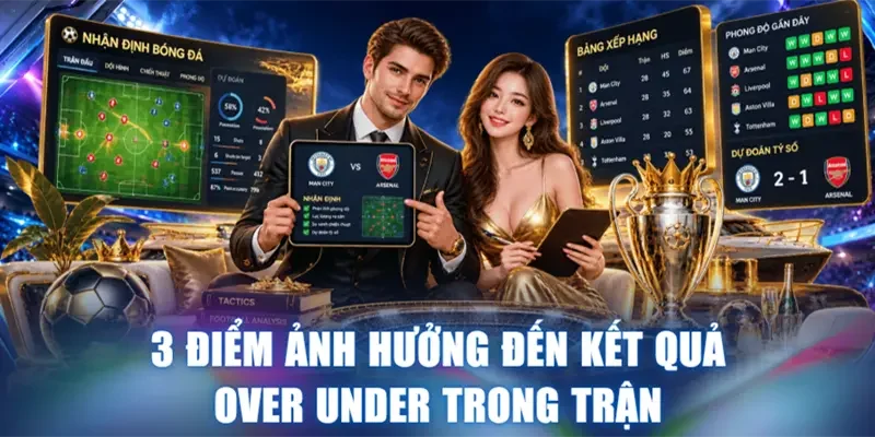 3 điểm ảnh hưởng đến kết quả Over Under trong trận
