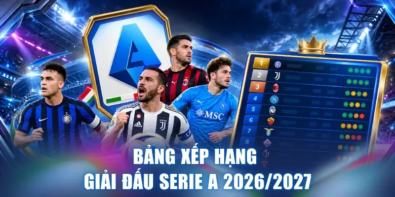 Bảng xếp hạng giải đấu Serie A 2026/2027