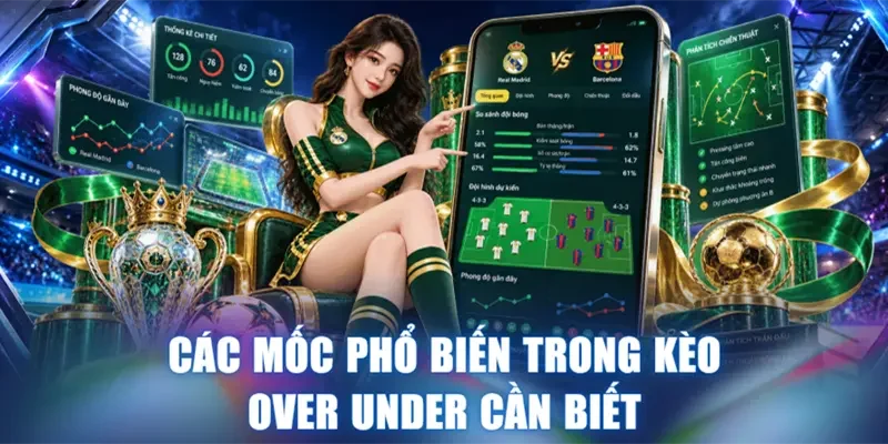 Các mốc phổ biến trong kèo Over Under cần biết