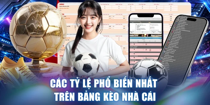 Các tỷ lệ phổ biến nhất trên bảng Kèo nhà cái
