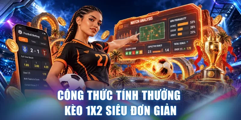 Công thức tính thưởng kèo 1x2 siêu đơn giản