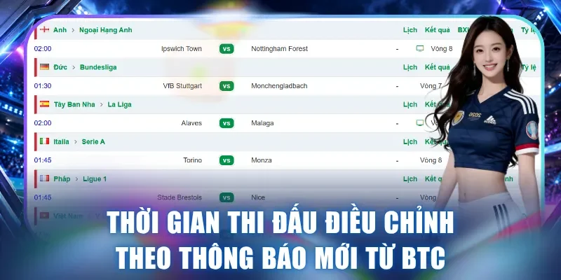 lịch thi đấu