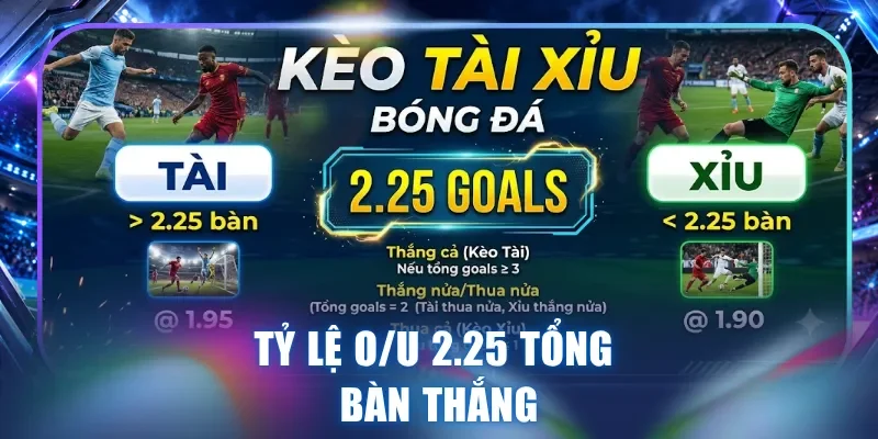 Tỷ lệ O/U 2.25 bàn thắng